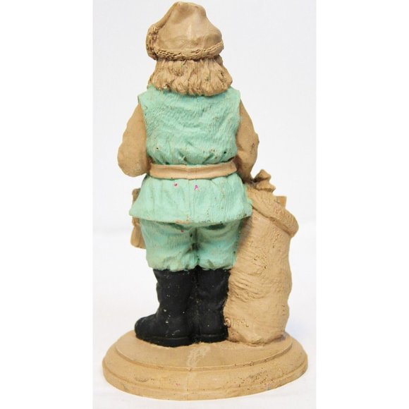 VTG 1990 Wood Look Carved Irish Santa Claus Figurine Art Craft Holiday - Picture 3 of 10